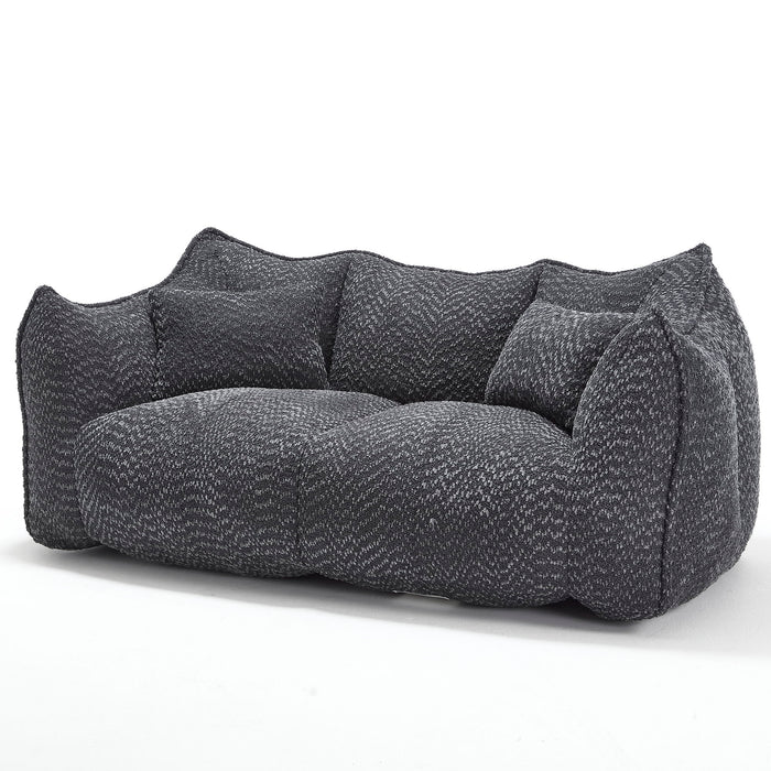 Comfortable Dual Beanbag Chair With High Resilience Foam Core For 2 People