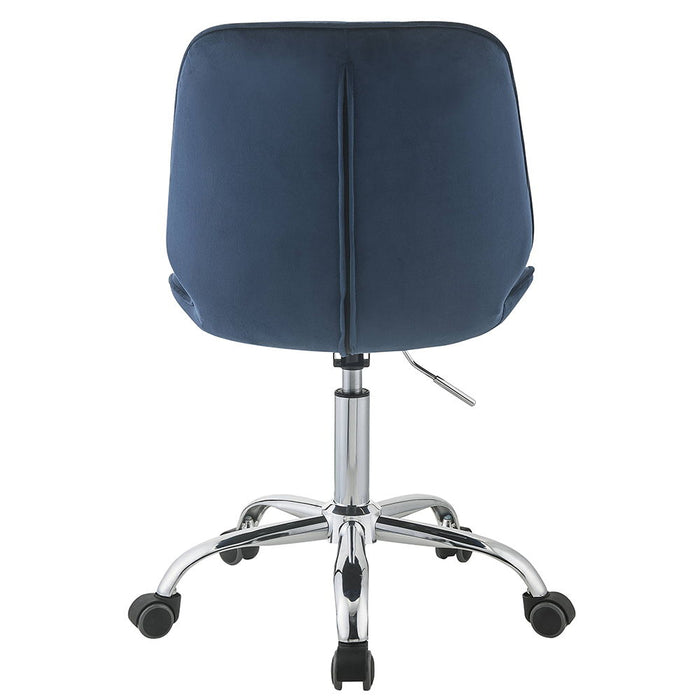 Muata - Office Chair - Twilight Blue Velvet & Chrome