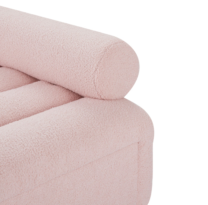 2073 With Round Pillow Storage Stool - Pink