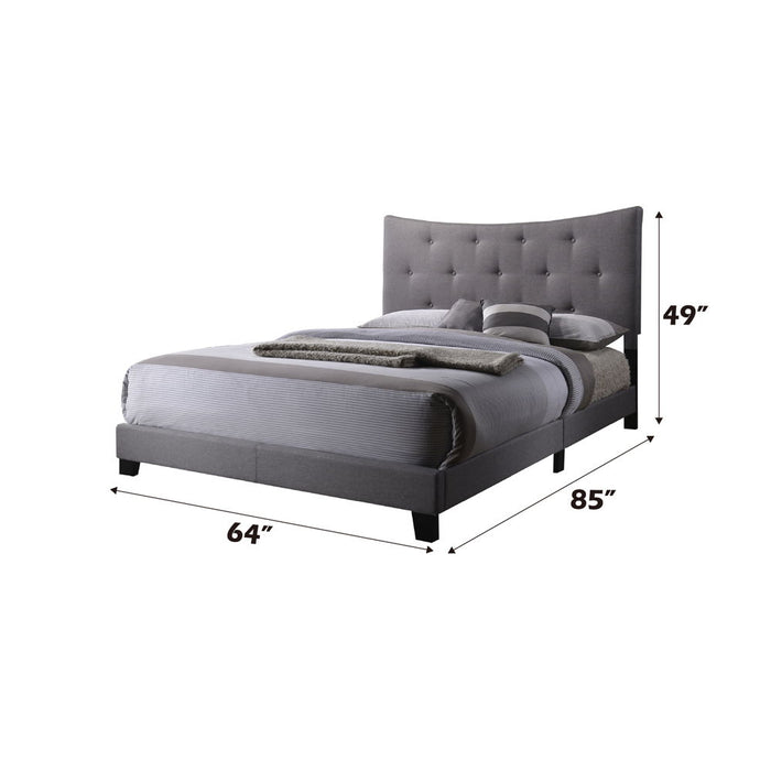 Venacha - Queen Bed - Gray Fabric