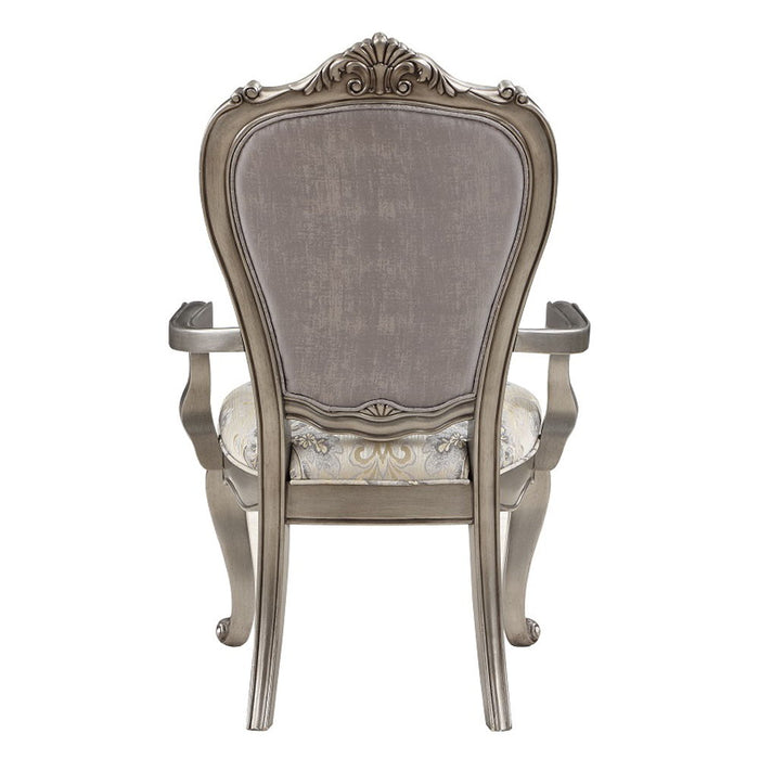 Ariadne - Arm Chair Set of 2) - Velvet & Antique Platinum