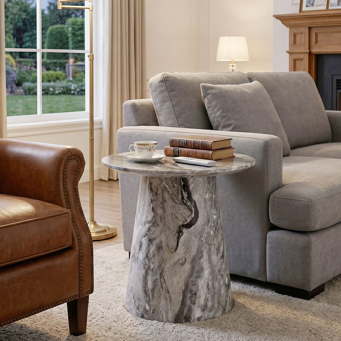 Circular Coffee Table With Adjustable Feet