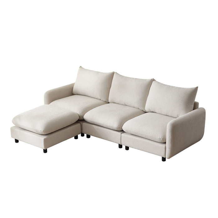 Oversize Modular Free Combination Sectional Sofa Couch With Ottoman For Living Room