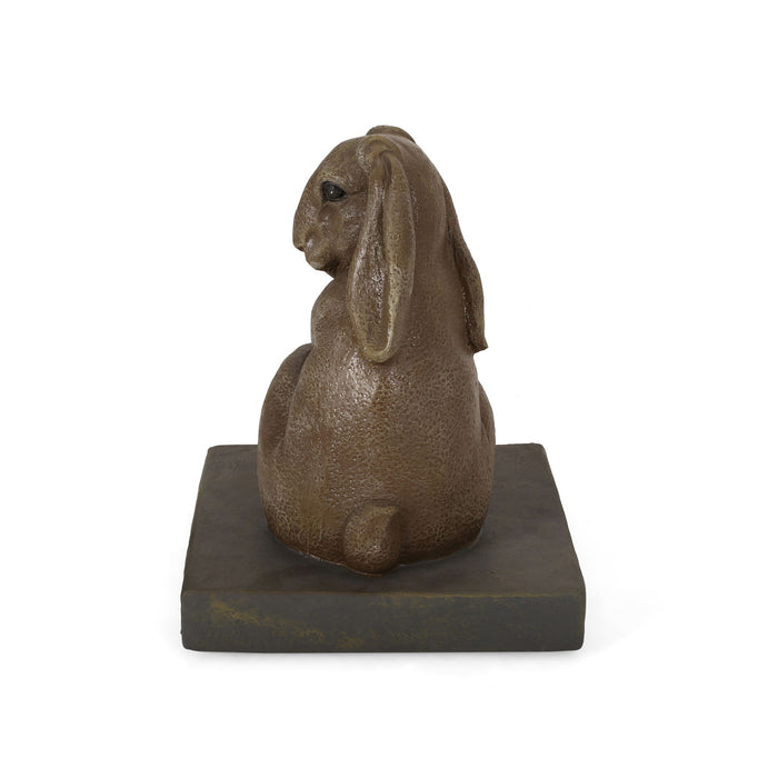 Hand Crafted Rabbit Umbrella Base With Playful Design - Light Brown