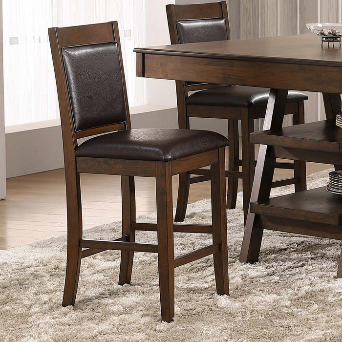 Dewey Upholstered Counter Chair Walnut (Set of 2)