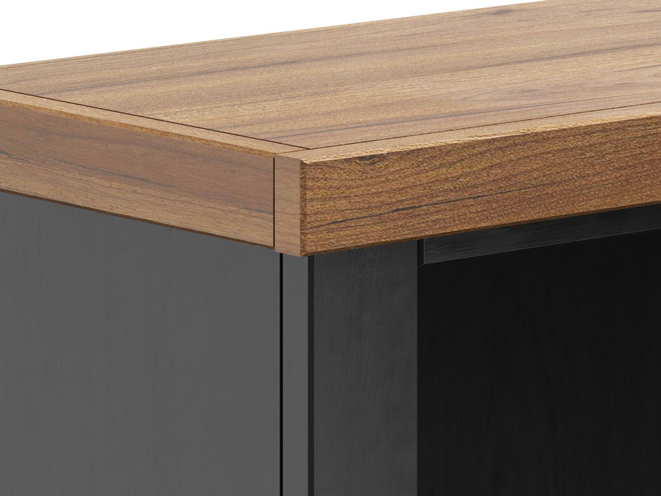 Essex - High 5 Shelf Bookcase - Black, Whiskey