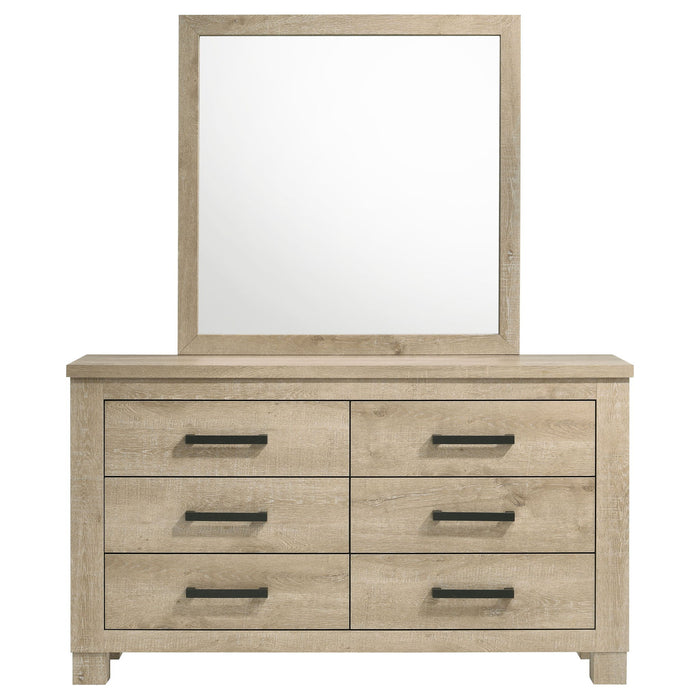Sansome - 6 Drawer Dresser With Mirror - Oak