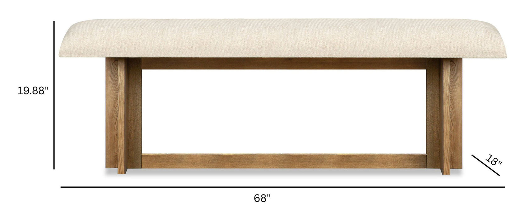 Marcel - Bench - Harvest Brown