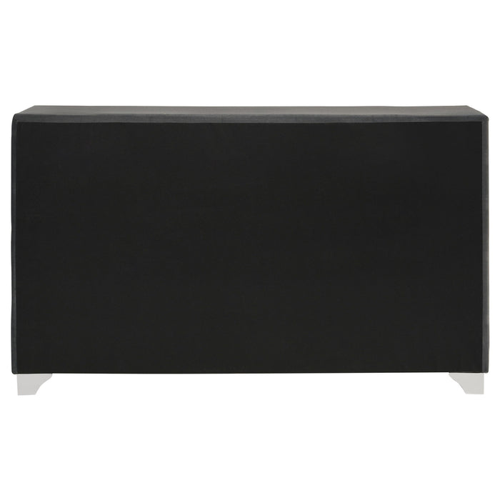 Melody 6-drawer Upholstered Dresser Grey