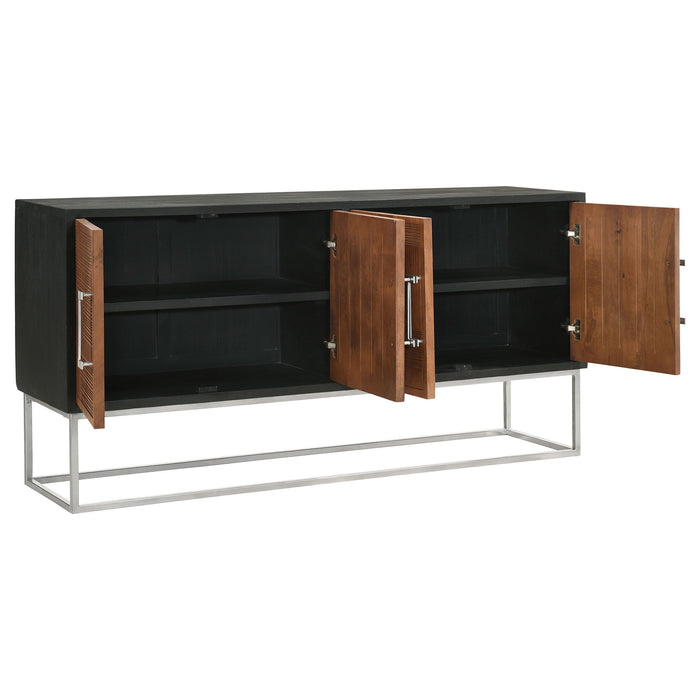 Washoe - 4 Door Accent Cabinet - Walnut