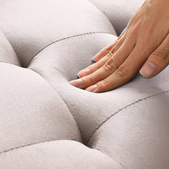 Upholstered Ottoman With Storage And Rivet Trim