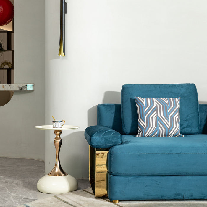 Modern Round Side Table For Small Spaces With Carbon Steel Construction