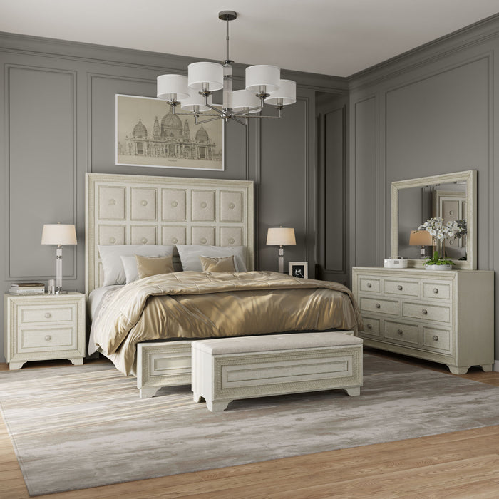 Camila - Storage Bed Bench - Creamy White
