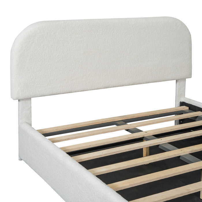 Upholstered Platform Bed With Hydraulic Storage System