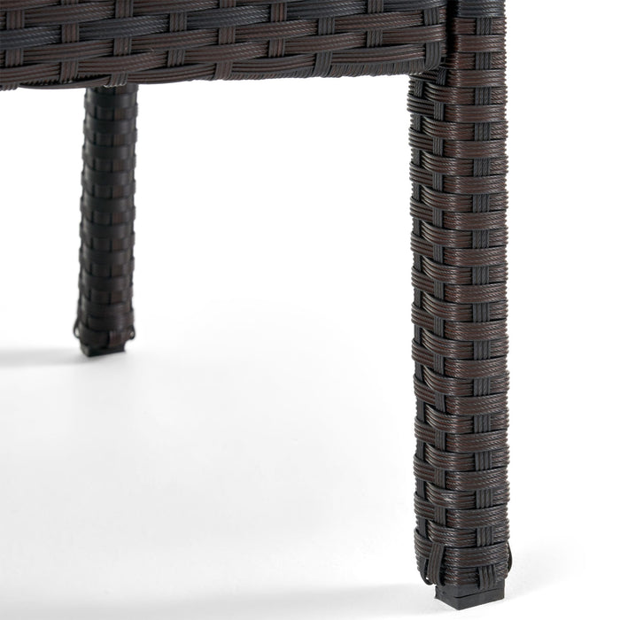 Honolulu - Club Chair (Set of 2) With Weather Resistant Wicker And Cushions - Brown / Tan