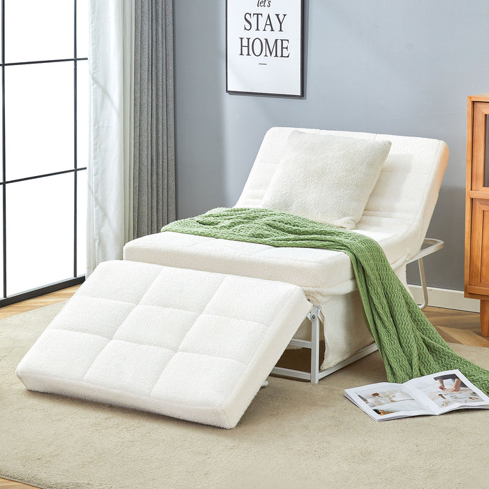 Modern Convertible Sofa Bed 4 In 1 Folding Ottoman Sleeper With Adjustable Backrest