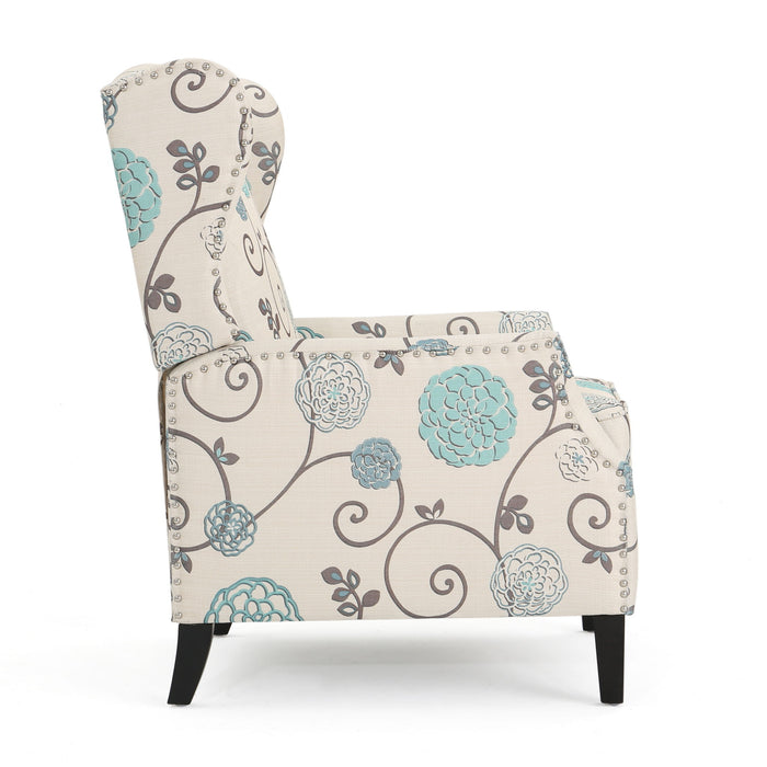 Westeros Wing Back Fabric Upholstered Recliner