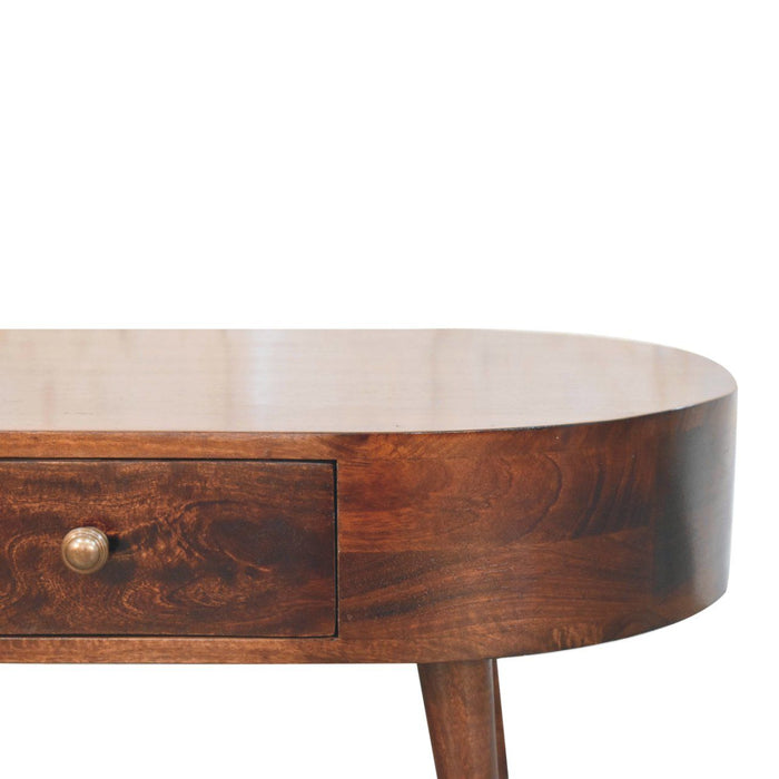 Rounded Wood Table
