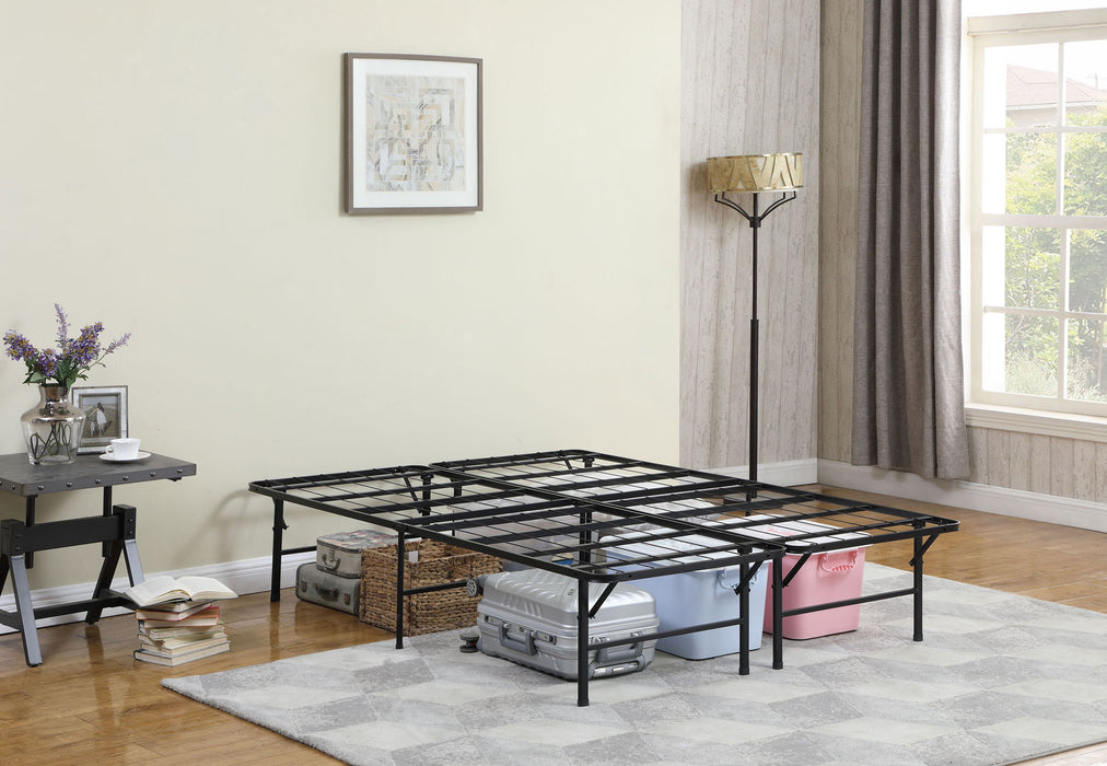Mabel Metal California King Support Platform Bed Black