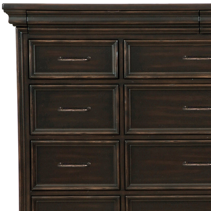 Caldwell - 17 Drawer Master Chest - Deep Brown