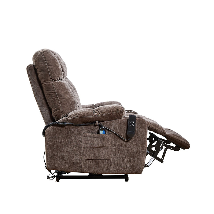 Liyasi Dual Okin Motor Power Li Feet Recliner Chair For Elderly Infinite Position Lay Flat 180° Recliner With Heat Massage