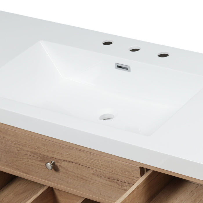 Modern Bathroom Vanity With Sink, Soft Close Drawers