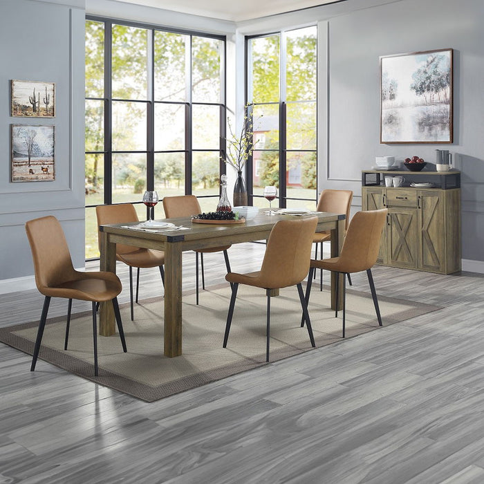Abiram - Dining Table - Rustic Oak