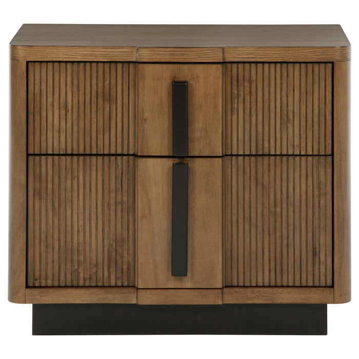 Moraga - 2 Drawer Nightstand - Ash Brown