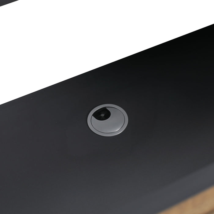 Modern Freestanding Bathroom Vanity With Resin Sink & Soft Close Cabinet Doors