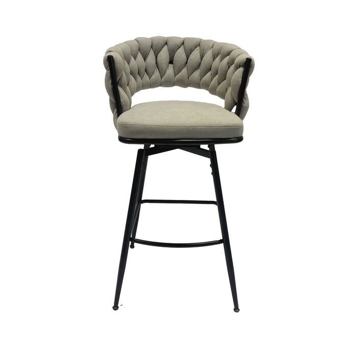 Bar Stool 360 Swivel With Back Footrest
