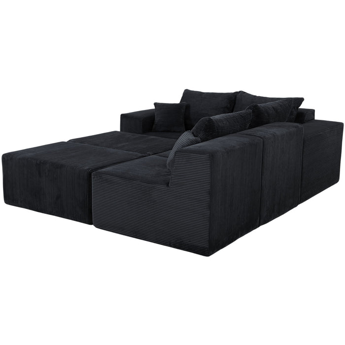Modular Sectional Sofa, Convertible Couch With Chaise Corduroy