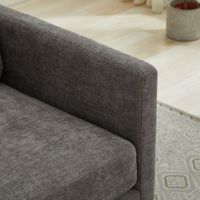 Modern Square Upholstered Swivel Accent Chair With Metal Base