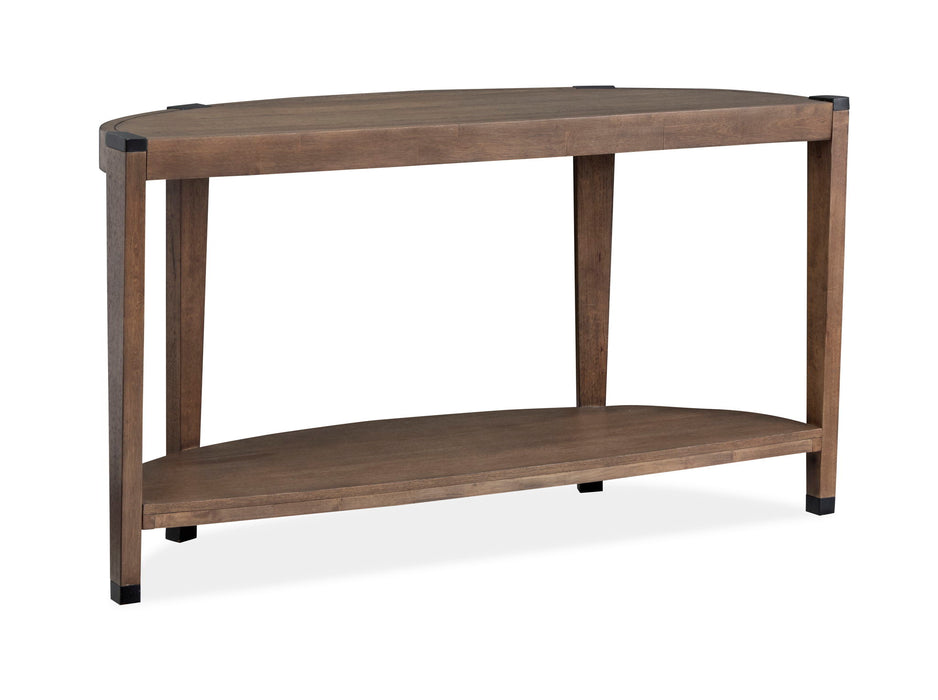 Kaysen - Demilune Sofa Table - Dark Brown