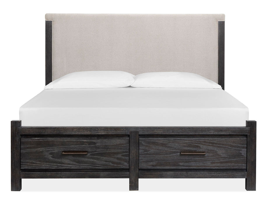 Plum Creek - Upholstered Panel Storage Bed