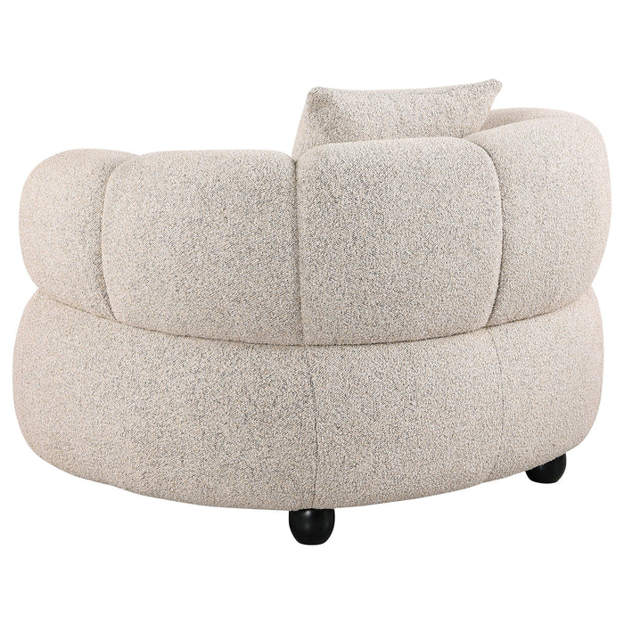 Whitney Contemporary Channel Tufted Woven Fabric Upholstered Sofa Set