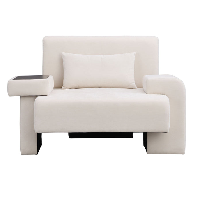 Modern Oversized Armchair With Soft Cushion For Living Room