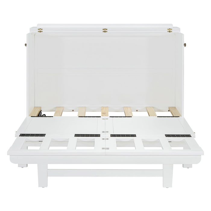 Murphy Bed With Large Drawer, USB Ports And Outlets