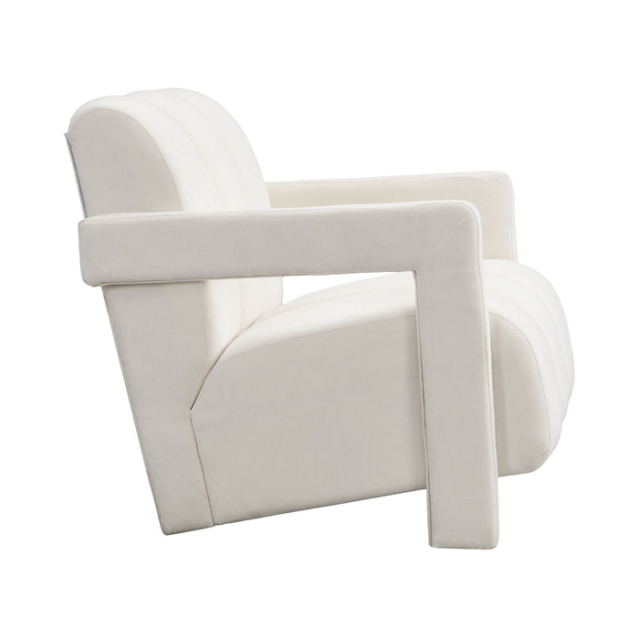 Modern Minimalist Leisure Armchair With L Shaped Armrests