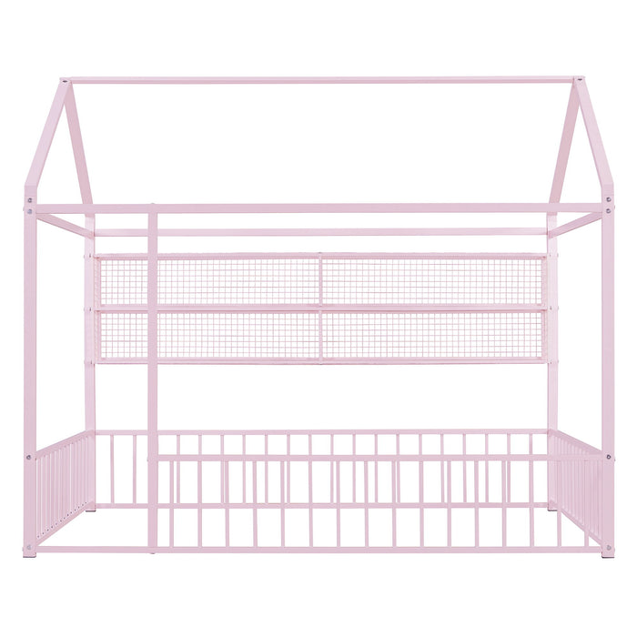 House Frame With Fence And Shelves