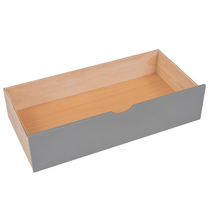 Multifunctional Triple Bunk Bed With Drawers And Guardrails