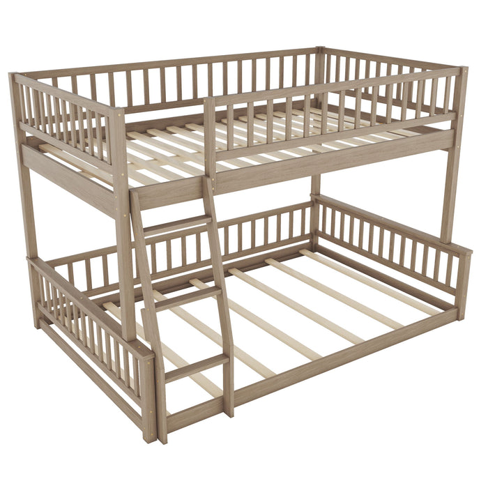 Bunk Bed With Ladder And Guardrails