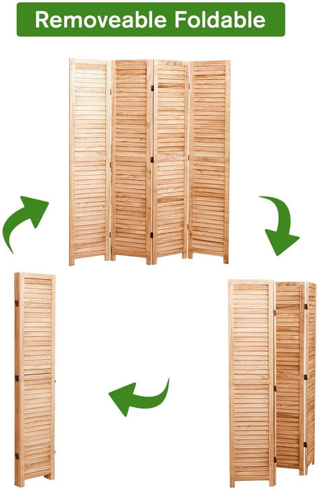 Panel Wooden Folding Room Divider
