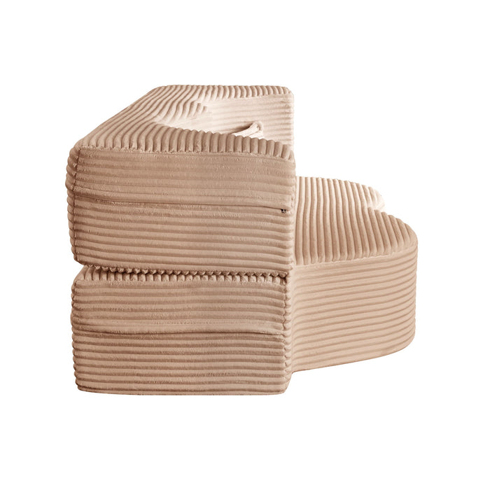 Floor Convertible Sleeper Sofa Bed With 2 Pillows