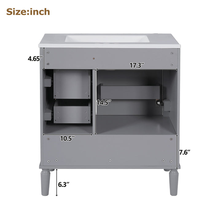 Traditional Bathroom Vanity Set With Soft Close Doors