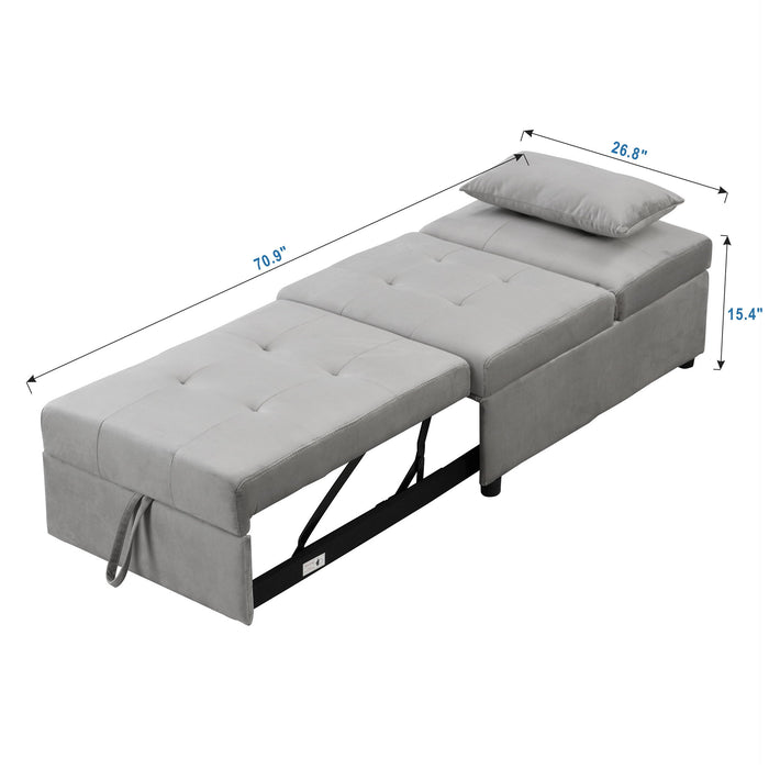 Versatile Folding Ottoman Sofa Bed Multifunctional Space Saver
