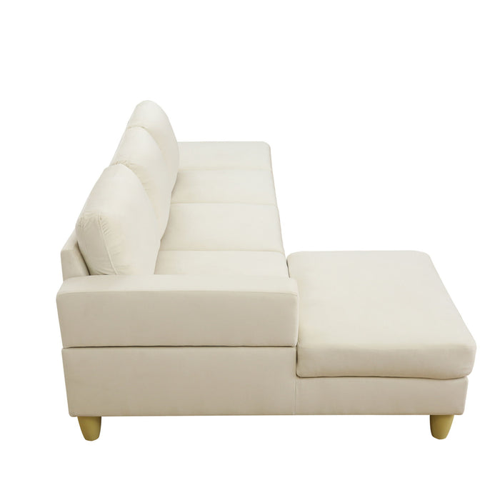 L - Shaped Sectional Sofa With Chaise & Ottoman
