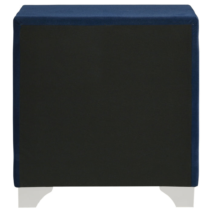 Melody Upholstered 2-drawer Nightstand Pacific Blue