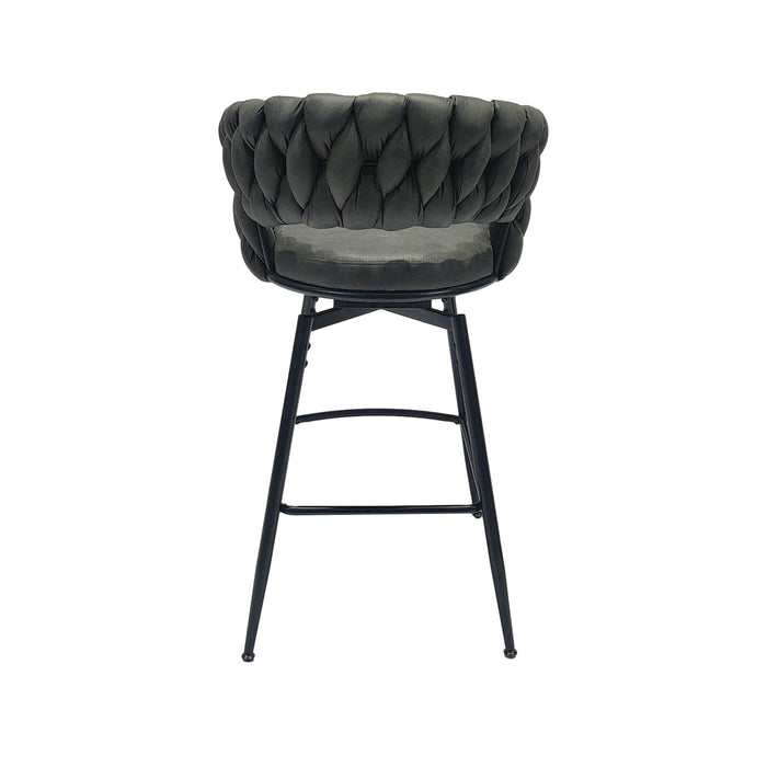 Bar Stool 360 Swivel With Back Footrest