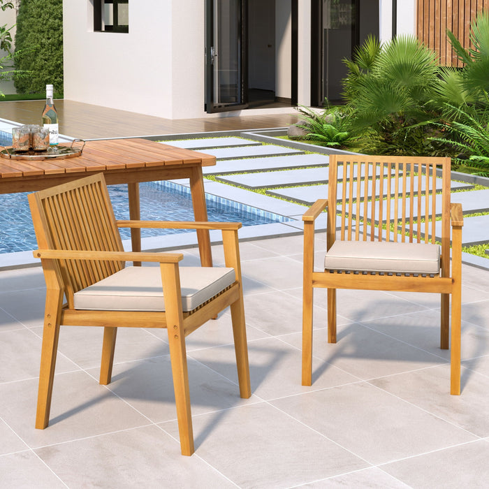 Patio Dining Chair, Comfortable Waterproof Seating (Set of 2)