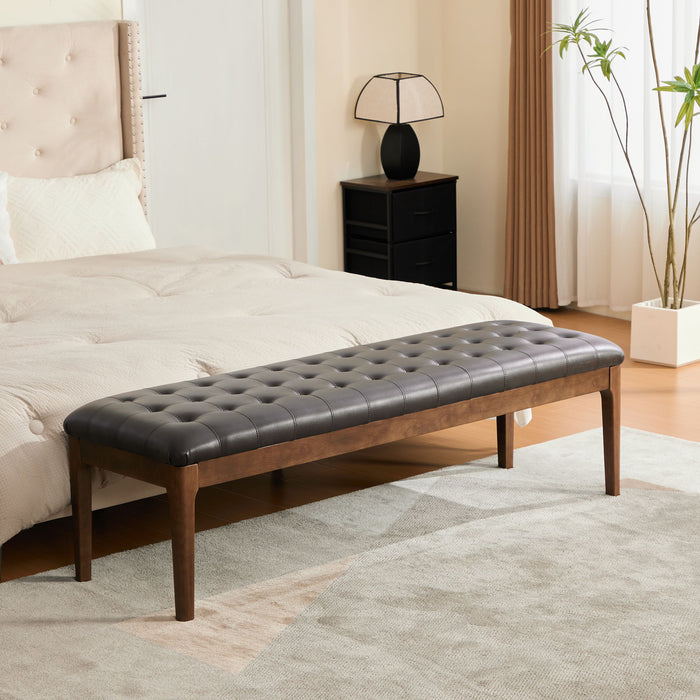 Upholstered End Of Bed Bench With Headrest